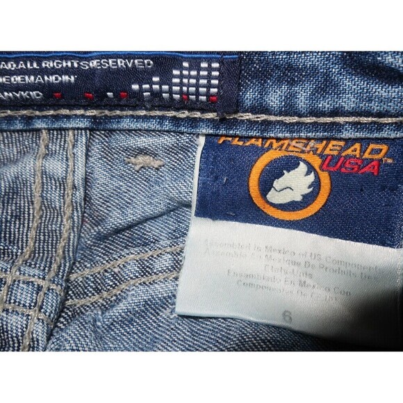 JNCO Flamehead Jeans Kids Youth Size 6 Baggy Skater y2k - Picture 9 of 9